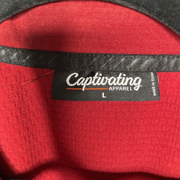 Captivating ASU  1/4 Zip Pullover Jacket Size Large Maroon Zipper Broke - Picture 5 of 11